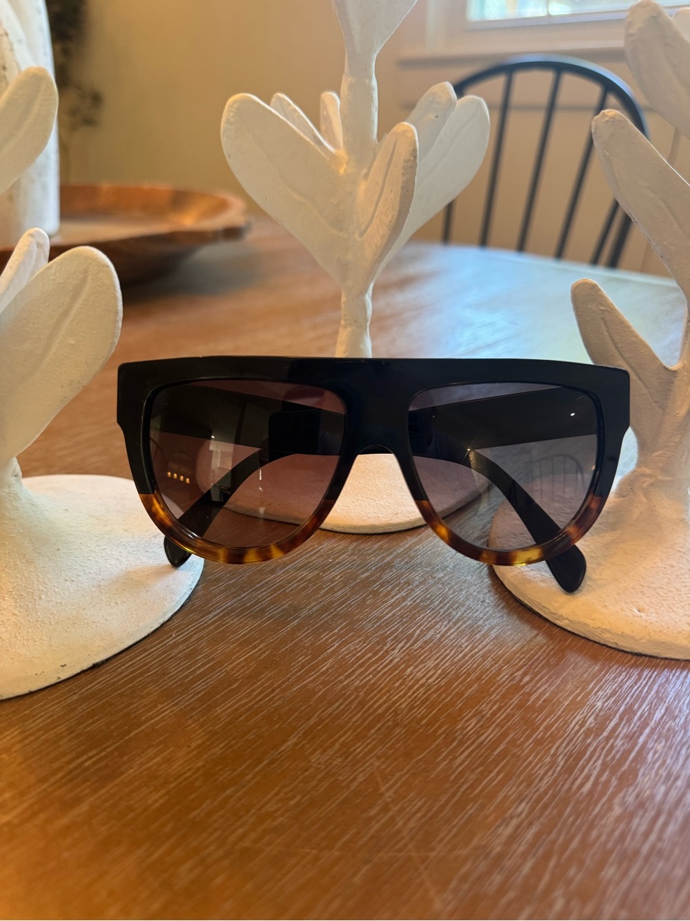 Celine Black and Tortoiseshell Sunglasses